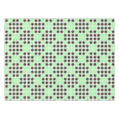 Mint groene crème en chocolade chip quilt patroon tafelkleed (Voorkant (Horizontaal))