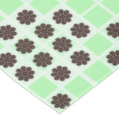 Mint groene crème en chocolade chip quilt patroon tafelkleed (Gekanteld)