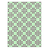 Mint groene crème en chocolade chip quilt patroon tafelkleed (Voorkant)