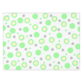 Mint Groene Crème Lichtgrijze Polka Dots Tafelkleed (Voorkant (Horizontaal))