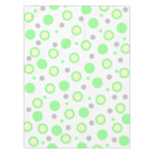 Mint Groene Crème Lichtgrijze Polka Dots Tafelkleed (Voorkant)