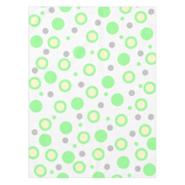 Mint Groene Crème Lichtgrijze Polka Dots Tafelkleed