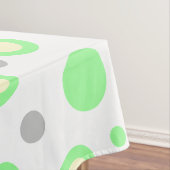Mint Groene Crème Lichtgrijze Polka Dots Tafelkleed (Voorbeeld)