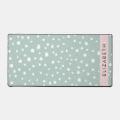 Mint Groene Dalmatische Stippen, Vlekken, Jouw naa Bureaumat (Voorkant)