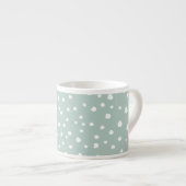 Mint Groene Dalmatische Stippen, Vlekken, Jouw naa Espresso Kop (Voorkant rechts)