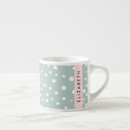 Mint Groene Dalmatische Stippen, Vlekken, Jouw naa Espresso Kop