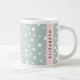 Mint Groene Dalmatische Stippen, Vlekken, Jouw naa Grote Koffiekop