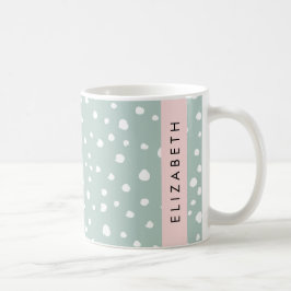 Mint Groene Dalmatische Stippen, Vlekken, Jouw naa Koffiemok