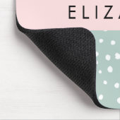 Mint Groene Dalmatische Stippen, Vlekken, Jouw naa Muismat (Hoek)