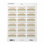 Mint Groene en Gouden Terugkeeradresetiketten Doua Etiket (Full Sheet)