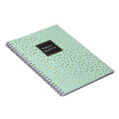 Mint groene en gouden vlekken | Notitieboek (Rechterzijde)