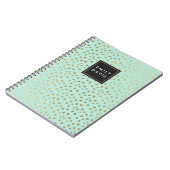 Mint groene en gouden vlekken | Notitieboek (Linkerzijde)