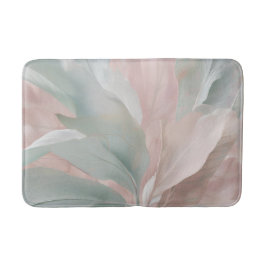Mint Groene en Roze Kust Botanische Print Badmat