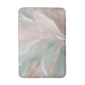 Mint Groene en Roze Kust Botanische Print Badmat (Voorkant Verticaal)