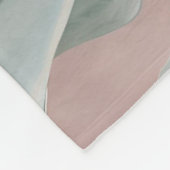 Mint Groene en Roze Kust Botanische Print Fleece Deken (Hoek)