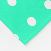 Mint Groene en Witte Polka Dots Fleece Deken (Hoek)
