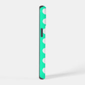 Mint Groene en Witte Polka Dots iPhone 15 Case (Rechterkant)