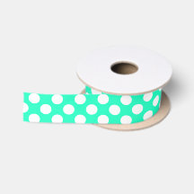 Mint Groene en Witte Polka Dots