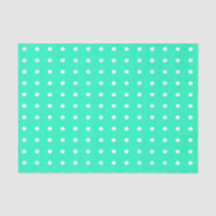 Mint Groene en Witte Polka Dots