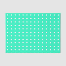 Mint Groene en Witte Polka Dots Tissuepapier