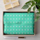 Mint Groene en Witte Polka Dots Tissuepapier (Geschenk)