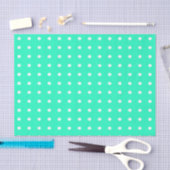 Mint Groene en Witte Polka Dots Tissuepapier (Craft)