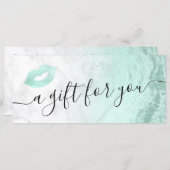 Mint groene glitter lippen marmer make-up artiest (Voorkant / Achterkant)