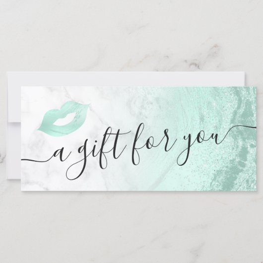 Mint groene glitter lippen marmer make-up artiest (Voorkant)