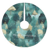 Mint Groene Gouden Bomen Kerst Kerstboom Rok (Voorkant)