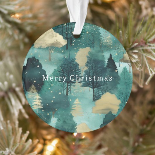 Mint Groene Gouden Bomen Kerst Ornament (Boom)