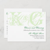 Mint-groene grijpruimte voor noodwoningen informatiekaartje (Voorkant / Achterkant)