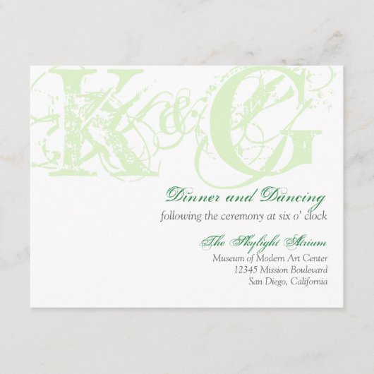 Mint-groene grijpruimte voor noodwoningen informatiekaartje (Voorkant)