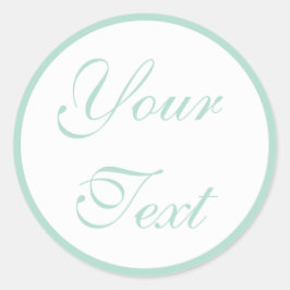 Mint Groene Huwelijksenvelop Afdichtingen met Aang Ronde Sticker
