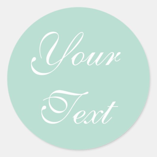 Mint Groene Huwelijksenvelop Afdichtingen met Aang Ronde Sticker (Voorkant)