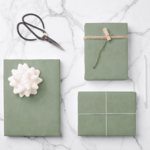 Mint groene kerst met kerst Vaste textuur Inpakpapier Vel