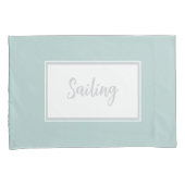 Mint Groene Kussenslopen met tekst 'Sailing' (Voorkant-Rechts)