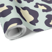 Mint groene leopardafdruk cadeaupapier (Rol Hoek)