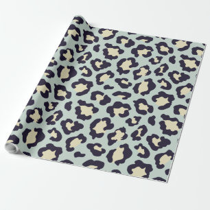 Mint groene leopardafdruk cadeaupapier