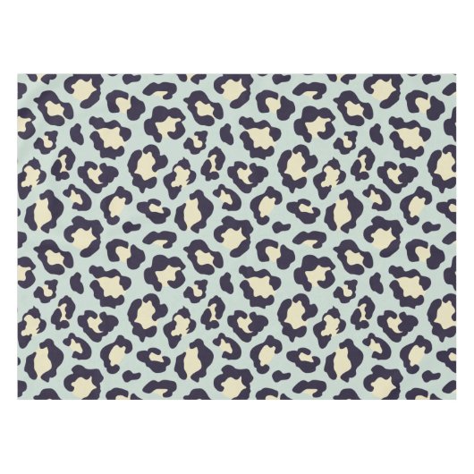 Mint groene leopardafdruk tafelkleed (Voorkant (Horizontaal))