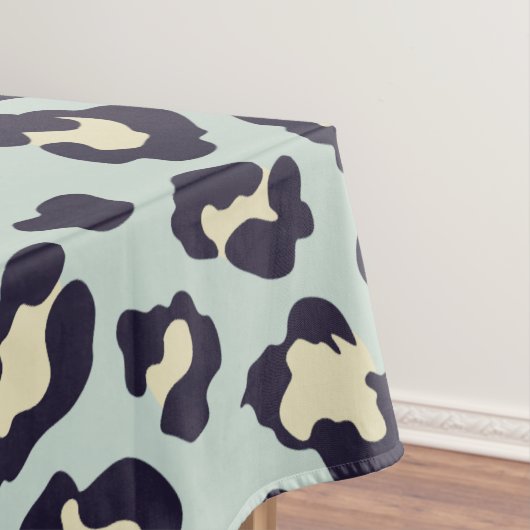 Mint groene leopardafdruk tafelkleed (Voorbeeld)