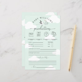 Mint Groene Ooievaar Baby Voorspellingen Spel