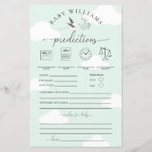 Mint Groene Ooievaar Baby Voorspellingen Spel (Voorkant)