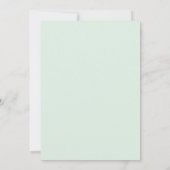 Mint Groene Pastel | Modern eenvoudig verjaardagsd Kaart (Achterkant)