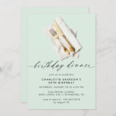 Mint Groene Pastel | Modern eenvoudig verjaardagsd Kaart (Voorkant / Achterkant)