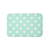 Mint-groene polka-punten badkamertapijt badmat (Voorkant)