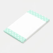Mint-groene polka-punten Post-it notitiestootkusse Post-it® Notes (Schuin)