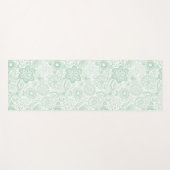 Mint-groene retro bloemen patroon yogamat (Voorkant (horizontaal))