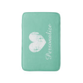 Mint-groene rustige hardbadmat tapijt badmat (Voorkant Verticaal)