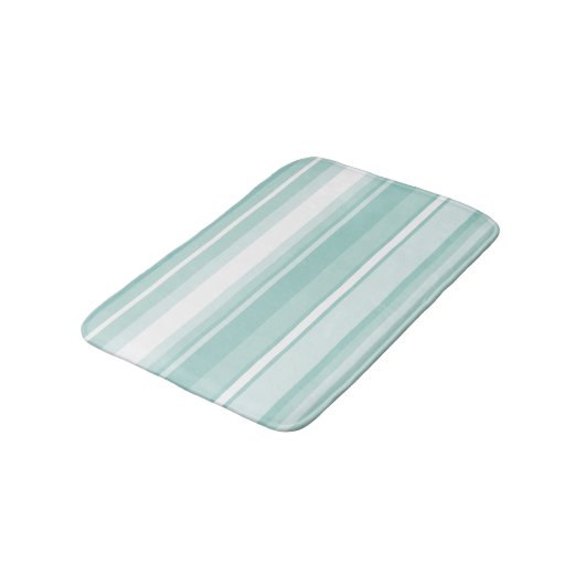 Mint-groene strepen badmat (Gekanteld)