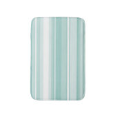 Mint-groene strepen badmat (Voorkant Verticaal)